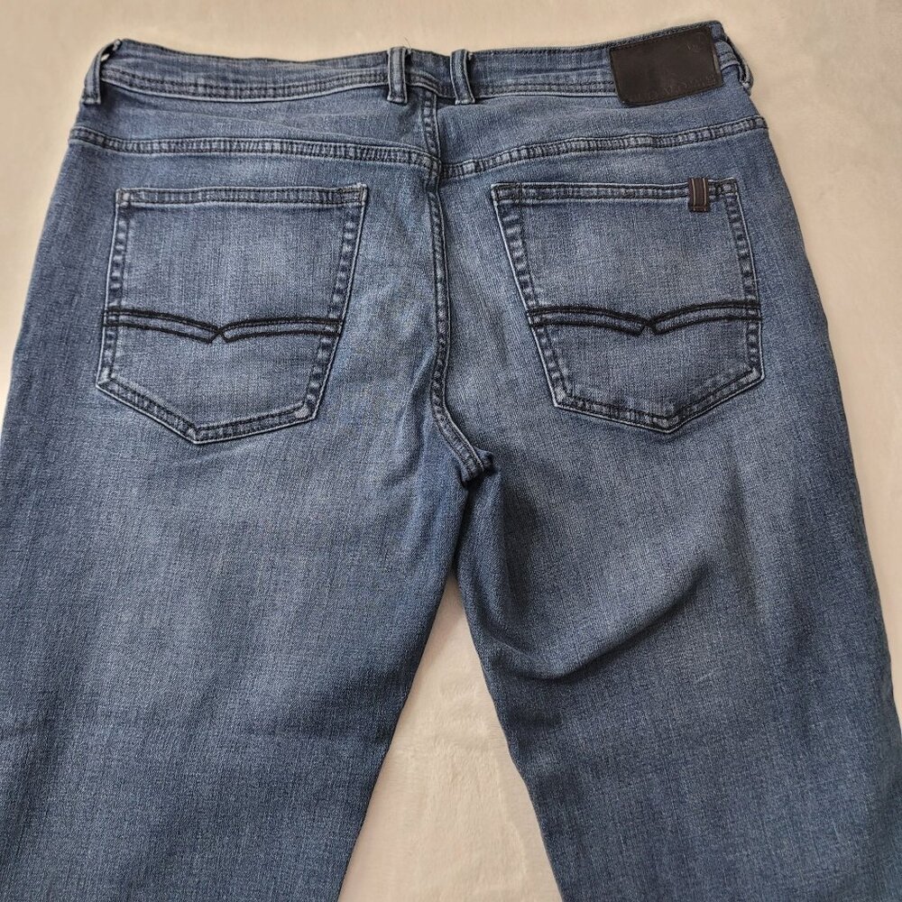Buffalo David Bitton Jackson-X Straight Stretch Men's Blue Denim Jeans Sz 36X32 - Picture 4 of 12